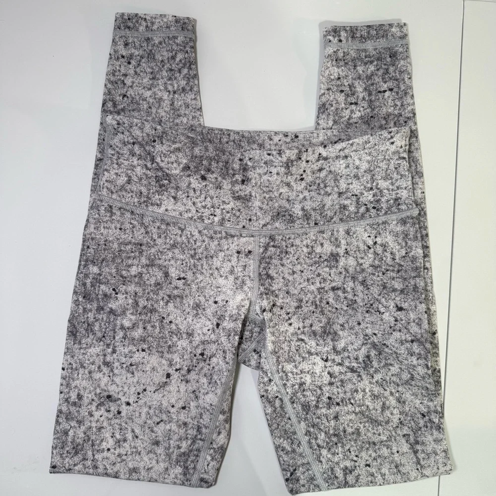 Lululemon Wunder Under High Rise Leggings Size 6 Speckled‎ Gray 28